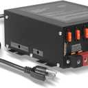 100A RV Power Converter with Built-in 4 Stage Smart Battery Charger with Reverse Polarity, Overload and Thermal Protection, Replacement for PM4 Power Converter 100A 110V AC to 12V DC 100 Amp