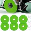 6 Pcs Glass Cutting Disc 4 1/2" X 7/8 for Angle Grinders, 1mm Super Thin Tile Blade 4-1/2 Inch Diamond Saw Blade Wheel for Grinding Jade, Crystal, Wine Bottles, Tile (Green)