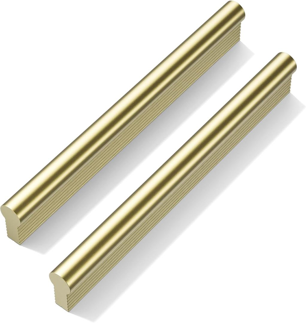 Cobbe 10 Pack i-Shaped Champagne Bronze Cabinet Pulls 7-9/16 inch(192 mm) Hole Centers Kitchen Cabinet Handles Drawer Pulls Kitchen Cabinet Hardware