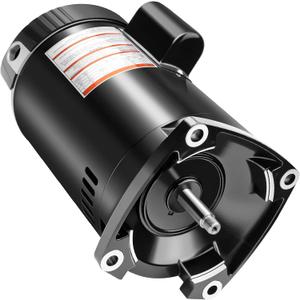 B2853 Pool Pump Motor 1HP, 115/230V Dual Voltage, 3450 RPM 56Y Square Flange, Replacement for Pentair 340038/177474/WF-24/Challenger 1HP Single Speed Swimming Pool Pump, 6.6/13.2A, 1045 Steel Shaft