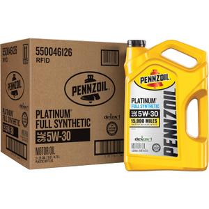 Pennzoil Platinum Full Synthetic 5W-30 Motor Oil (5-Quart, Case of 3)
