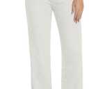 Womens Jeans High Waisted Stretchy Straight Leg Split Hem Jeans for Women Trendy Classic Denim, Size: 12