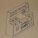 ROBUD Kids Play Kitchen - Wooden Toy Kitchen with Planting Box, Montessori Pretend Kitchen playset with Ice Maker and Pizza Oven for Toddlers 3-8