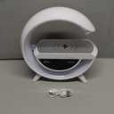 Smart Alarm Clock with Wireless Charging, 9.45" RGB Night Light Table Lamp, Bluetooth Speaker, Sound Machine, Sunrise Wake Up Light, Dimmable LED Lamp for Bedroom, Home Office, Dorm