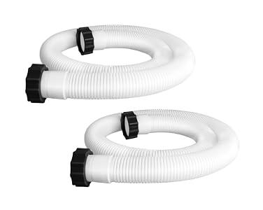 1-1/ 2 Inch × 59 Inch Accessory Pool Pump Replacement Hose for Pool Sand Filters & Saltwater Systems with 1, 500 to 2, 500 GPH Capacity (5 pack white)