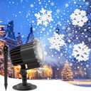 Snowflake Christmas Projector Lights Outdoor, Dynamic 3D Snowflake Projection Light for Indoor Outdoor Christmas Decoration, Waterproof Led 2025 Upgraded