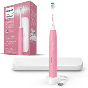 Philips Sonicare Electric Toothbrush, DiamondClean Brush Head, Rechargeable, Pressure Sensor, Sonic, Travel Case, 4900 Series, Pink