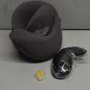 jiaao Neck Pillow Airplane, Memory Foam Travel Neck Pillows for Long Flight, 3D Eye Masks, Ear Plugs and Portable Drawstring Bag, Napping Pillow for Home, Road Trips, Sleep Rest and Travel Use (Black)