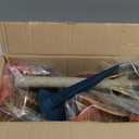 35inch Artificial Croton Plant with Ground Spike, 2 Pack Artificial Plants Outdoors Front Porch, Lifelike Faux Fiddle Leaf Fig Tree for Home Garden Yard Decor