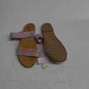 Sugar Women's Slide Sandals – Stylish Slip-On Flats for Casual, Dressy, Beach, or Pool Wear (Sunset Sparkle, 7)