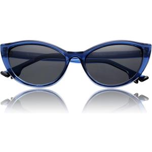 Retro Polarized Cat Eye Sunglasses for Women, Trendy Vintage Y2K Sun Glasses Gafas de sole VF2219 (Navy Blue)