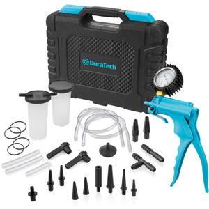 DURATECH 2 in 1 Brake Bleeder Kit, Brake Fluid Bleeder Kit with Handheld Vacuum Pump, for Automotive, Organized in Portable Case