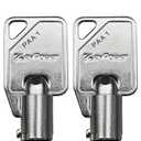 (2) KeyPower PAA1 - PAA25 Tubular Keys for Vending Machine Lock, Ace Chicago Key, Pre Cut to Your Key Code (PAA19)