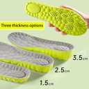 Height Increase Insoles - 4D Cloud Insole - Soft Memory Foam Insoles for Men Women (Green 2.5CM, Womens 10.5-12/Mens 9-10.5)