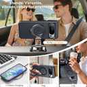 360 Spin Magnetic Stand for Google Pixel 10 Pro XL Case, Fit for Magsafe, 4X Mil-Grade Protection, Anti-Fingerprint, Non-Slip Shockproof Slim for Pixel 10 Pro XL Phone Case with Kickstand, Matte Black