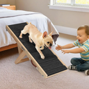 Small Dog Ramp for Bed Couch Car Folding Portable Pet Ramp for Cats Adjustable Height 21", Up to 35 lbs