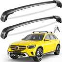 220lb Lockable Roof Rack Cross Bars Compatible with Mercedes Benz GLC 2016-2022 with Flush Side Rails, Heavy Duty Aluminum Crossbar Cargo Bars Canoe Kayak Snowboard Rooftop Carrier Luggage