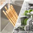 20 Pairs Bamboo Chopsticks Reusable, Dishwasher Safe, Japanese & Chinese Style,Chop Sticks Non-Slip Blessing 9.5in (Family Harmony,20Pairs)