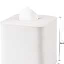 GORESE Square Tissue Box Cover Leather Kleenexs Box Cover, Cute Tissue Cover for for Cube Box Tissues, Tissue Box Holder for Bedroom, Living Room, Bathroom, Cream White