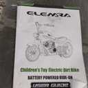ELEMARA Electric Dirt Bike, 15 mph & 150lb Max, 24V Ride on Toy for Big Kids w/LED Lights & Power Display,Chain-Driven Motor,Twist-Grip Throttle, Shock Springs,Handbrake,12" Air-Filled Tires-Black