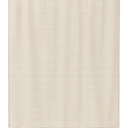 72"x72" Beige Grid Shower Curtain with Tassel Trim – Boho Chic Bathroom Decor