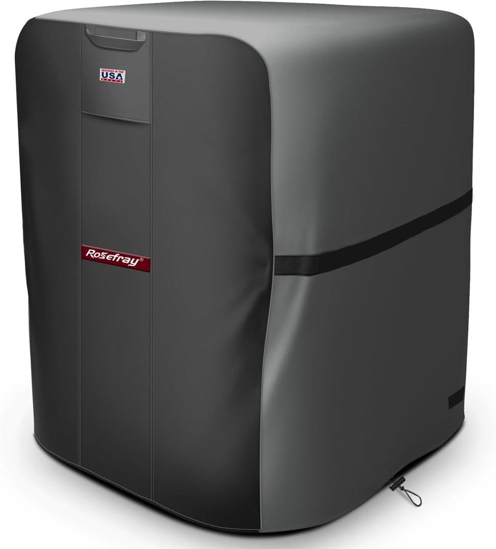 Rosefray Air Conditioner Cover Waterproof AC Cover 600D Heavy Duty for Outside Units-Durable Universal Sizes Square Fits up to 30 x 30 x 36inches-Gray/Black