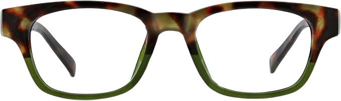 Peepers - Layover Focus Blue Light Reading Glasses, Tortoise & Green +0.00
