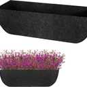 1-Pack 30in Planter Liners - Breathable Felt Hanging Basket and Window Box Liners - Prevent Root Suffocation and Bird Damage - Black