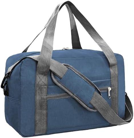 lifwimner For Spirit Airlines Personal Item Bag 18x14x8 in Underseat Carry-on Luggage foldable Travel Duffle Bag for Airplanes (30L, Navy)