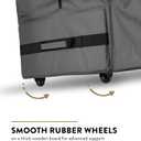 ZOBER 600D Oxford Fabric Rolling Christmas Tree Storage Bag - Fits 7.5 Ft Artificial Trees - Waterproof Christmas Tree Bag For Storage Box For Xmas, Durable Handles and Wheels - Card Slot - Gray