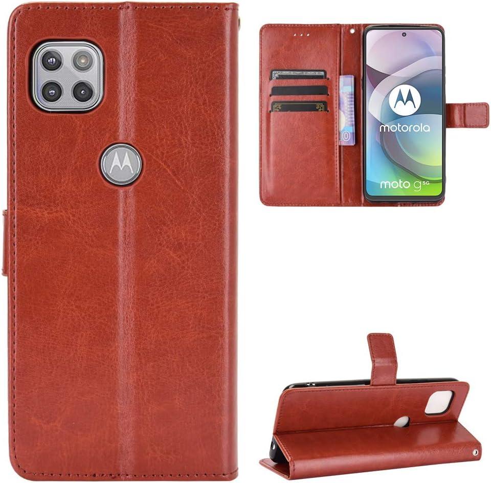 Case for Motorola Moto G 5G 2021 Case Cover,Case for Motorola One 5G Ace,Flip Leather Wallet Cover Case for Motorola Moto One 5G Ace 2021 XT2113-2 XT2113-5 / Moto G 5G 2021 XT2113-3 Case Brown