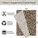 60 Sheets Leopard Print Tissue Paper Gift Wrapping Paper Floral Bouquet DIY Art Crafts Tissue for Wedding Birthday Holiday Party, 14 x 20 Inch