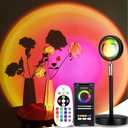 LEKEONE Sunset Lamp with APP & Remote Control,16 Colors Night Light 180° Rotation Rainbow 4 Modes Setting for Photography/Selfie/Party/Home/Living Room/Bedroom Decor, Gifts Women
