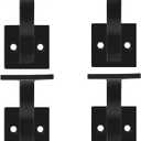 3TO Handrail Brackets - 4 Pack L-Shape Black Modern Design for Easy Installation Support Running LED Low-Voltage Cables