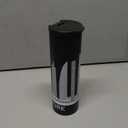 Vacuum Insulated Tumbler with Straw and Flip Lid Stainless Steel Water Bottle Iced Coffee Travel Mug Cup 15oz Gift Box Skyline Map (New York)