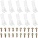 PATIKIL 0.8"x0.8"x0.7" Plastic Corner Braces, 50 Pcs L-Shape Shelf Support Corner Brace Nylon Right Angle Brackets with Cover for Drawer Shelves Cabinet Repair Fixing, White