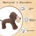 Linen Safari Companions, Squeaky Dog Chew Animals, Strudy Linen Fabric, Robust Indestructible Dog Stuffed Toy for Small Medium Dogs (Monkey)