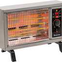 Comfort Zone Portable Indoor Radiant Space Heater, 1500 watts, Adjustable Thermostat, All Metal Body, Wire Element, Overheat Protection, Radiant Heat, Ideal for Home, Garage, or Workshop, White