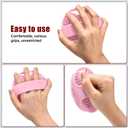 2 x Heavy Duty Silicone Body Scrubber  Anti Zinc Infused-Lymphatic Brush Exfoliating Body Scrubber for Shower Body,with Stiff and Soft Bristles for Anti-Puffiness,Blood Circulation- Pink