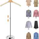 20-35 Inch Height Adjustable Shirt Display Stand, T Shirt Display Stand for Vendors, Shirts Rack for Clothing Dress Garment Coat Retail (White, 1 Pcs)