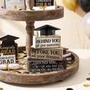 CroBlissful 4 Pcs 2026 Graduation Decorations Graduation Tiered Tray Decorations Class of 2026 Positive Quote Wooden Block Centerpiece Sign Farmhouse Congratulate Senior Gifts for Home Shelf Desk