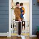 Safety 1st Pressure Mounted Baby Gates for Doorways with SecureTech, Baby Gate with Door, Pet-Friendly Design, No Drilling, 29-38"