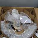 Gold Crystal Fandelier Ceiling Fans with Lights, 20" Gold Flower Chandelier Ceiling Fan with Light Remote Control, Caged Mid-Century with 6 Speeds for Bedroom, Nursery, Living Room (Clear)