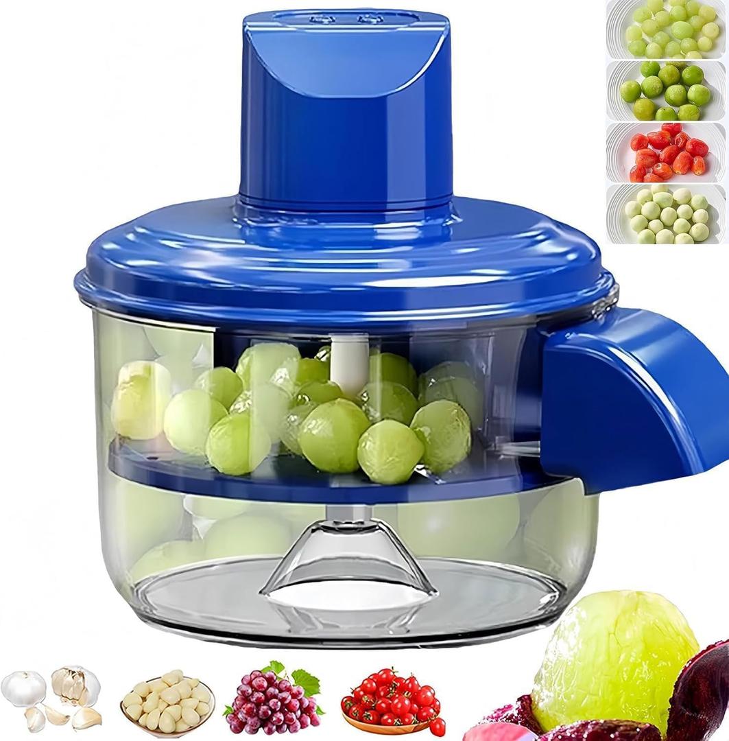 Electric Garlic Peeler, Electric Grape Peeling Machine, 2025 New Automatic Small Fruit Peeling Tool for Grapes, Garlic, Tomato, Cherry