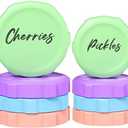 Premium Mason Jar Lids (4Pack) - Heavy Duty, BPA Free Reusable Plastic Mason Jar Lids - Dry Canning Lid that fits Ball, Kerr & More - 4 Wide Mouth & 4 Regular Mouth Leak Proof Lids