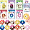 24 Pack Valentines Day Cards for Kids, Donut Fidget Spinner Toy with Greeting Cards, Valentine's Day Gifts for Kids, Valentine Kids Party Favor, School Classroom Exchange Prizes for Boys Girls