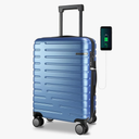 EMPSIGN Carry On Luggage with Spinner Wheels, Hard Shell Carry-On Suitcase 21x14x9 Airline Approved & Built-in TSA Lock, Durable Travel Rolling Suitcase, Carry-On 20-Inch, Light Blue