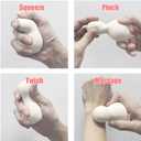 Multifunctional Ultra Soft Squeeze Personal Electric Massager with Vibrating Physical Therapy Massage Ball, Finger Massager for Hand Exercisers Fidget & Relaxation (White)