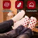 Haawooky 8 Pairs Cute Heart White Red Socks,2 Styles Ankle Socks for Women,Frilly Fun Heart Pattern Crew Socks for Valentine's Day Gift,Women Girls