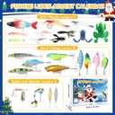 Advent Calendar 2025 Fishing Lures - 24 Days of Christmas Countdown with Minnow Popper Crank Baits with Hooks  Christmas Surprise Gift for Men Father Fishing Enthusiasts Grandpa Brother Boyfriend